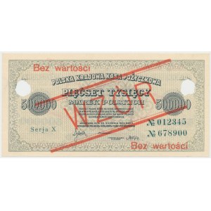 WZÓR 500.000 mkp 1923 - 6 cyfr - Serja X