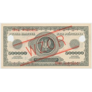 WZÓR 500.000 mkp 1923 - 6 cyfr - Serja X