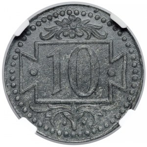 Gdańsk, 10 fenigów 1920 - 55 perełek - rzadkie - NGC MS62