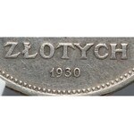 Nike 5 złotych 1930 - rzadki rok - NGC AU58