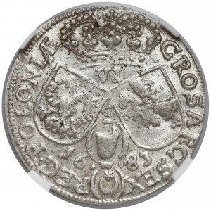 Jan III Sobieski, Szóstak Kraków 1683-C - NGC MS61