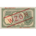 WZÓR 5.000 złotych 1919 - wysoki nadruk - PMG 50