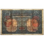 100 mkp 1916 jenerał - ostemplowane numeratorem na aweresie - z kolekcji falsyfikatów