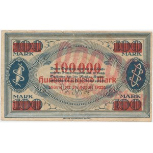 Oberlangenbielau (Bielawa), Christian Dierig GmbH, 100.000 mark 1923 - 23 stycznia