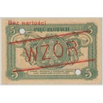 WZÓR 5 złotych 1925 Konstytucja - Nr 4 - PMG 53