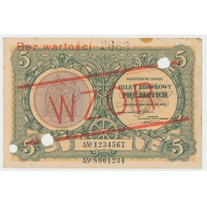 WZÓR 5 złotych 1925 Konstytucja - Nr 2663