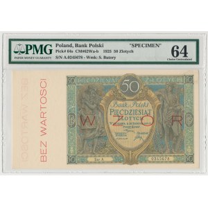 WZÓR 50 złotych 1925 - Ser.A - PMG 64