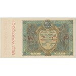 WZÓR 50 złotych 1925 - Ser.A - PMG 64