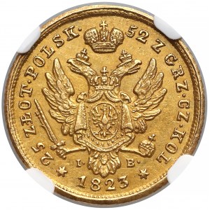 25 złotych polskich 1823 IB - RZADKOŚĆ - NGC AU58