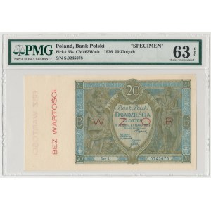 WZÓR 20 złotych 1926 - Ser.S - PMG 63 EPQ