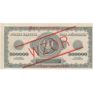 WZÓR 500.000 mkp 1923 - 7 cyfr - A - bez perforacji - przycięte marginesy