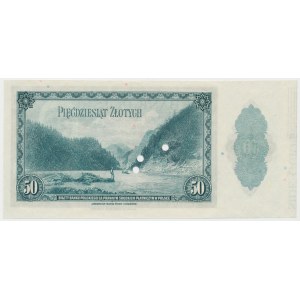 ABNCo 50 złotych 1939 - SPECIMEN 00000