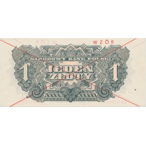 1 złoty 1944 ...owym - EO - z nadrukiem WZÓR