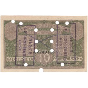 Falsyfikat z epoki 10 mkp 1916 ...Biletów