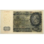 WZÓR 500 złotych 1940 - A 0000000