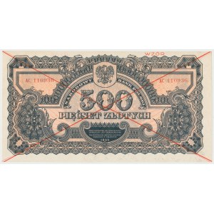 WZÓR 500 złotych 1944 ...owym - AC 