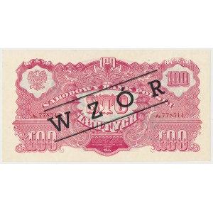 100 złotych 1944 ...owe - Ax z nadrukiem WZÓR