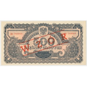 500 złotych 1944 ...owe - BH z nadrukiem WZÓR