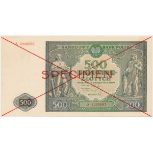 SPECIMEN 500 złotych 1946 - A 