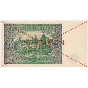 SPECIMEN 500 złotych 1946 - A 