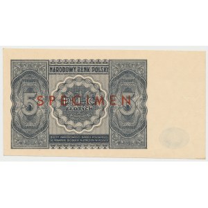 SPECIMEN 5 złotych 1946