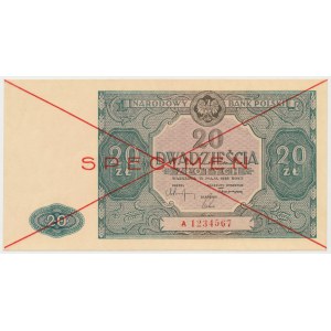 SPECIMEN 20 złotych 1946 - A