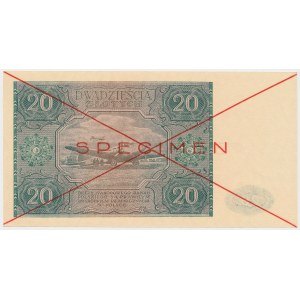 SPECIMEN 20 złotych 1946 - A