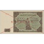 SPECIMEN 1.000 złotych 1947 - Ser.A - PMG 65 EPQ