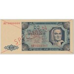 SPECIMEN 20 złotych 1948 - AD - PMG 64