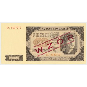 WZÓR kolekcjonerski 500 złotych 1948 - CC