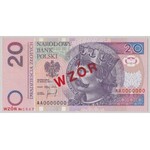 WZÓR 20 złotych 1994 - AA 0000000 - Nr 1587 - PCG 67 EPQ