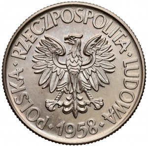 Próba MIEDZIONIKIEL 10 złotych 1958 Kościuszko (1 z 10 szt)