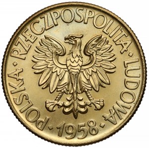 Próba MOSIĄDZ 10 złotych 1958 Kościuszko - RZADKOŚĆ