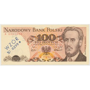 WZÓR 100 złotych 1975 - A 0000000 - No.0299