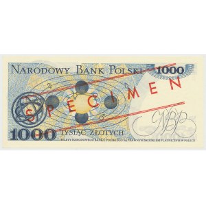 WZÓR 1.000 złotych 1982 - DC 0000000 - No.0114