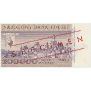 WZÓR 200.000 złotych 1989 - A 0000000 - No.0801