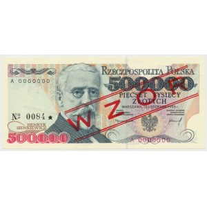 WZÓR 500.000 złotych 1993 - A 0000000 - No.0084