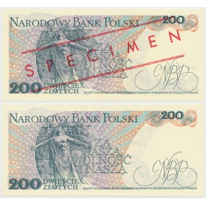 200 złotych 1982 - BU - wzór i obiegowy (2szt)