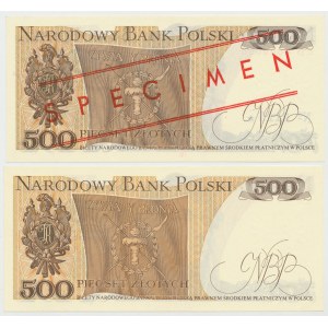 500 złotych 1982 - CD - wzór i obiegowy (2szt)