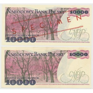 10.000 złotych 1987 - A - wzór i obiegowy (2szt)