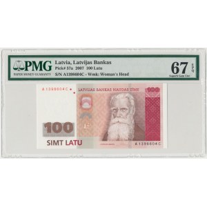 Latvia, 100 Latu 2007 - PMG 67 EPQ