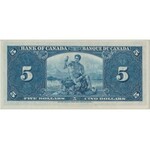 Canada, 5 dollars 1937 - PMG 45