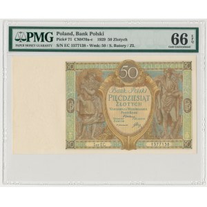 50 złotych 1929 - Ser.EC - PMG 66 EPQ