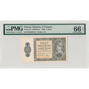 1 złoty 1938 Chrobry - ID - PMG 66 EPQ