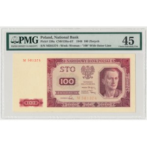 100 złotych 1948 - M - PMG 45