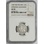 Aleksander Jagiellończyk, Półgrosz Wilno - gotyk - NGC AU58