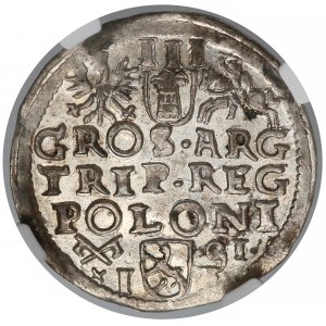 Zygmunt III Waza, Trojak Poznań 1591 - NGC MS62