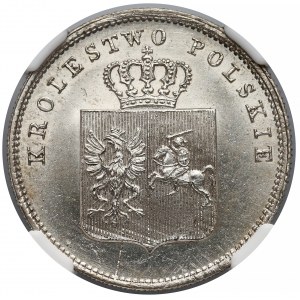 Powstanie Listopadowe, 2 złote 1831 KG - BEZ pochwy - NGC MS64