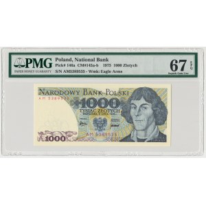 1.000 złotych 1975 - AM - PMG 67 EPQ