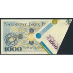 BŁĘDODRUK 1.000 złotych 1982 - zagięcie podczas cięcia